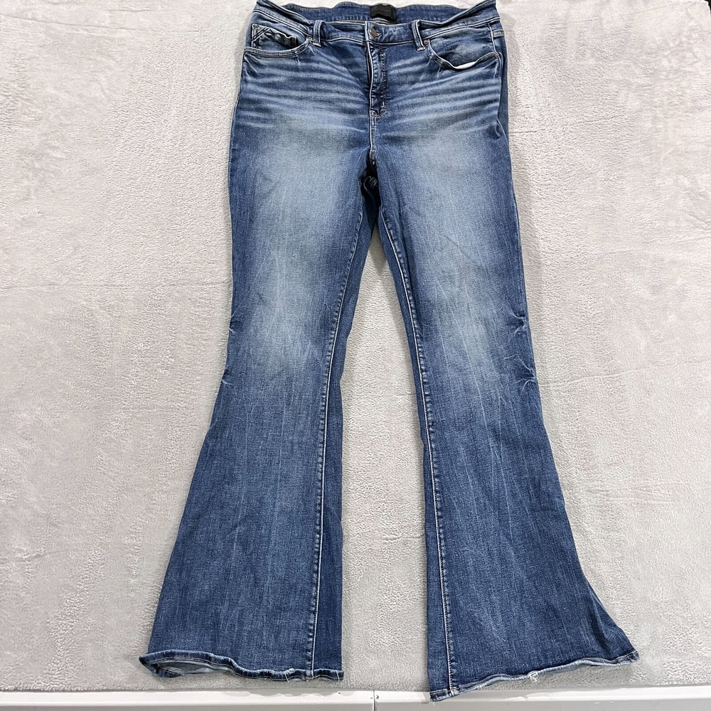 Buckle Black Jeans Women's‎ 36x36 Blue Fit No. 75 Flare High Rise Y2K Whiskered